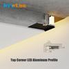 0,5 м/1 м потолочный верхний угловой светодиодный алюминиевый профиль безрамный встраиваемый канал светящаяся штукатурка линия настенный декоративный линейный светильник