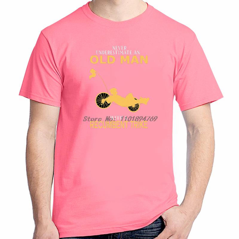 Funny Shirts Graphic Tee Never Underestimate Old Unisex With Recumbent Trike Summer Tops  Tshirt New Arrival Goods Cotton Tshirt