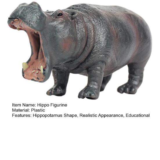 Фигурка бегемота, реалистичная модель бегемота, скульптура, настольное украшение, речная лошадь, украшение, детская развивающая игрушка в виде животного, подарок для малышей, мальчиков и девочек