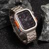 Чехол+Ремешок для Apple Watch Ultra 2 Ремешок 49мм 46мм 42мм 45мм 44мм Браслет из нержавеющей стали IWatch Серии 10 9 8 7 SE Металлический Чехол