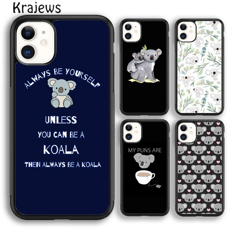 Krajews Funny Animal The koala Phone Case Cover For iPhone 17 Air 16 15 14 plus 11 12 13 pro max coque Shell Fundas