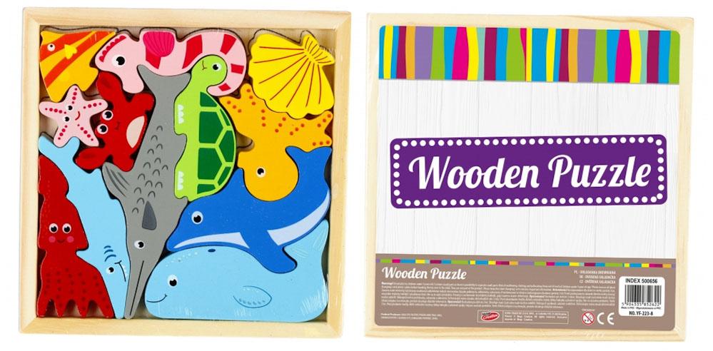 12-piece wooden puzzle. Ocean. Mega creative 500656