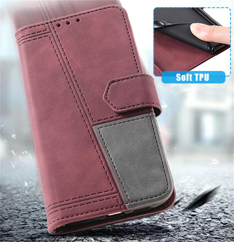 For Sony Xperia XZ1,Xperia XA2,XA1,Xperia 1 II,Xperia 10 II,Xperia 5 III...Hand Rope Style Splicing Design PU Leather Flip Stand Wallet Phone Case