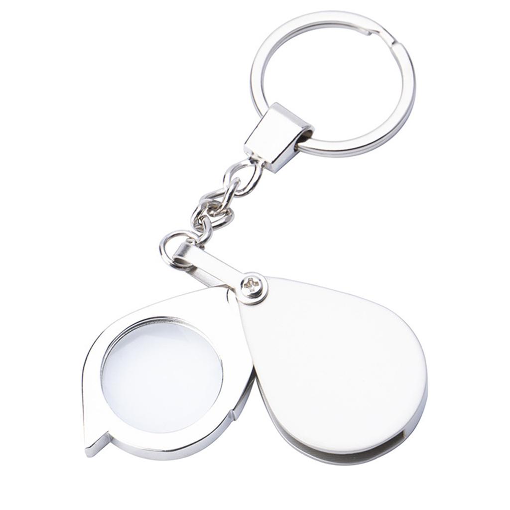 Handheld Magnifying Glass 30X Magnifying Lens Foldable Eye Loupe for Inspection Jewelry Stamps Pocket Keychain Magnifier