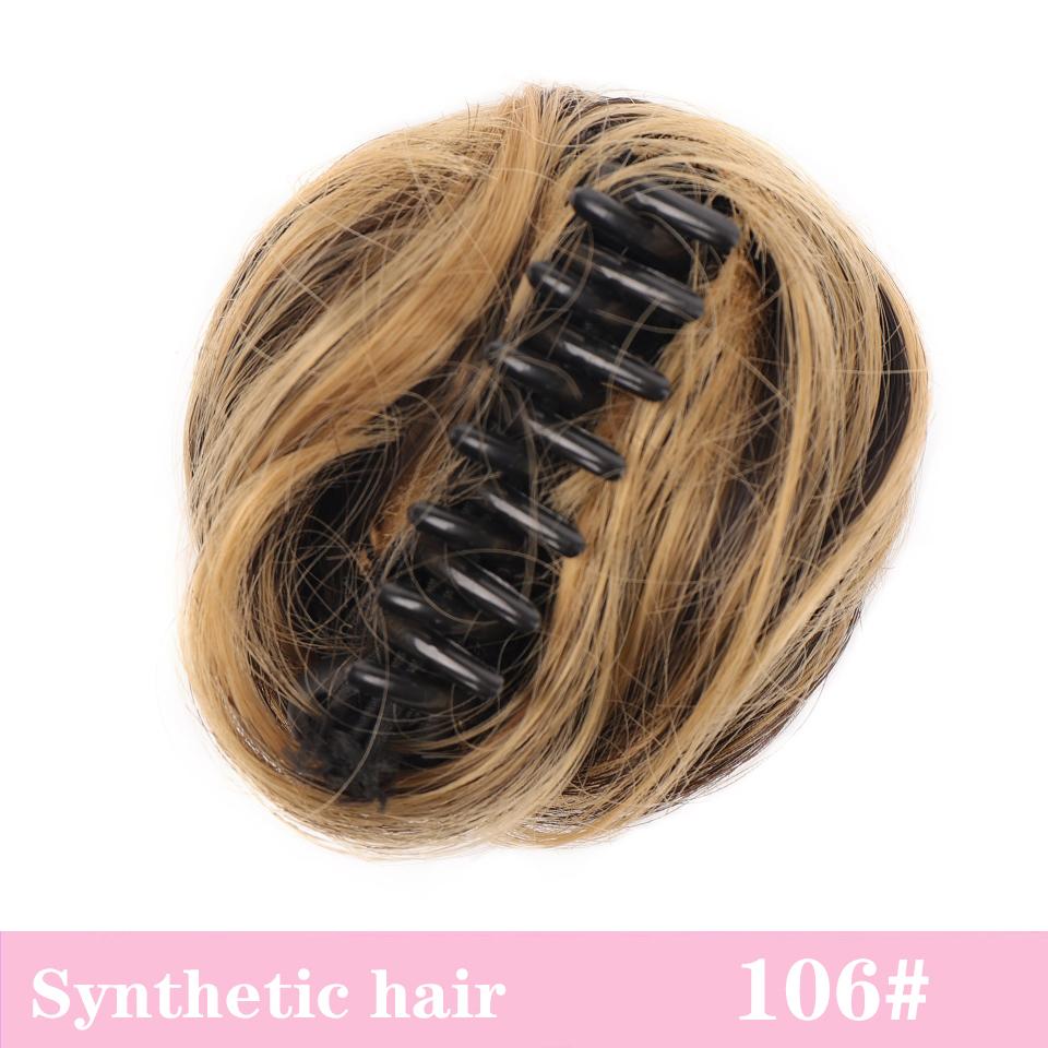 LUPU Шиньон для девочек, натуральный черный, коричневый, прямой, небрежный пучок для женщин и детей, булочка для волос в виде пончика