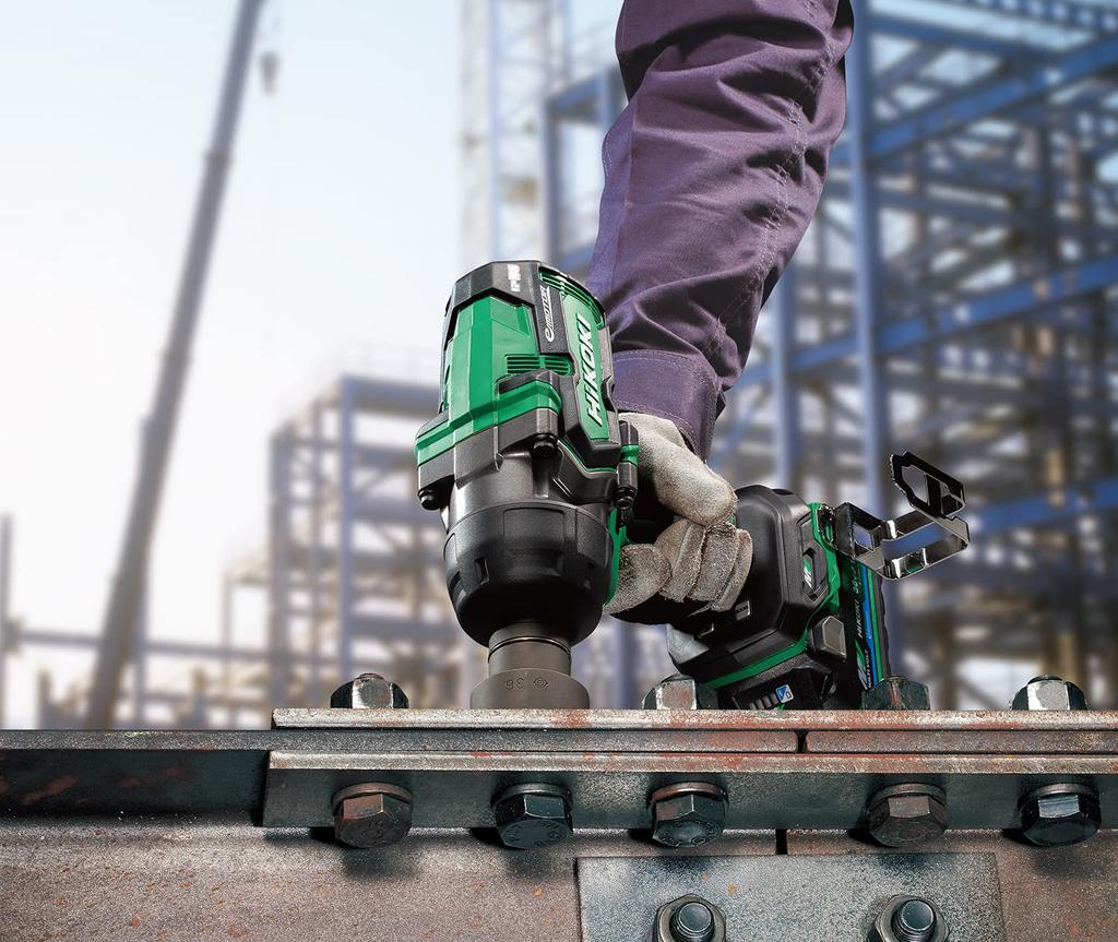 HiKOKI 36V аккумуляторный ударный гайковерт квадратный привод 19 мм 2 батареи зарядное устройство с кейсом WR36DF(2XPSZ)