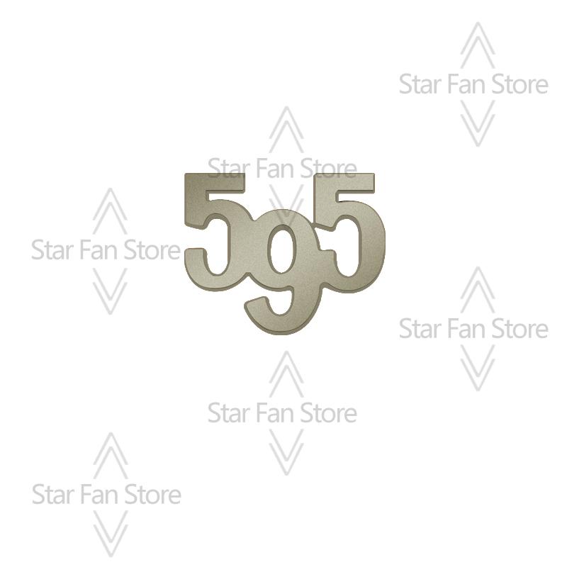 Metal Competizione Turismo 595 Badge 3D Stickers Car Trunk Body Emblem Decal Styling For Fiat Punto Abarth 500 Panda Bravo Stilo
