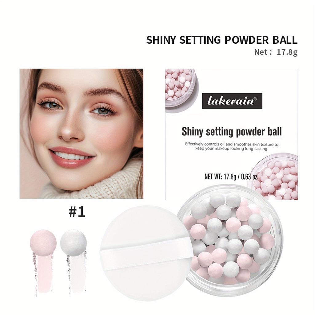 2 цвета рассыпчатой пудры в шариках для фиксации, контурирования, длительного увлажнения, контроля жирности и отсутствия липкости. Установка порошка