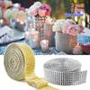 2 Yard/180cm Bling Diamond Mesh Wrap Ribbon Rhinestone Mesh Roll Tape Tulle Ribbon Cake Wedd