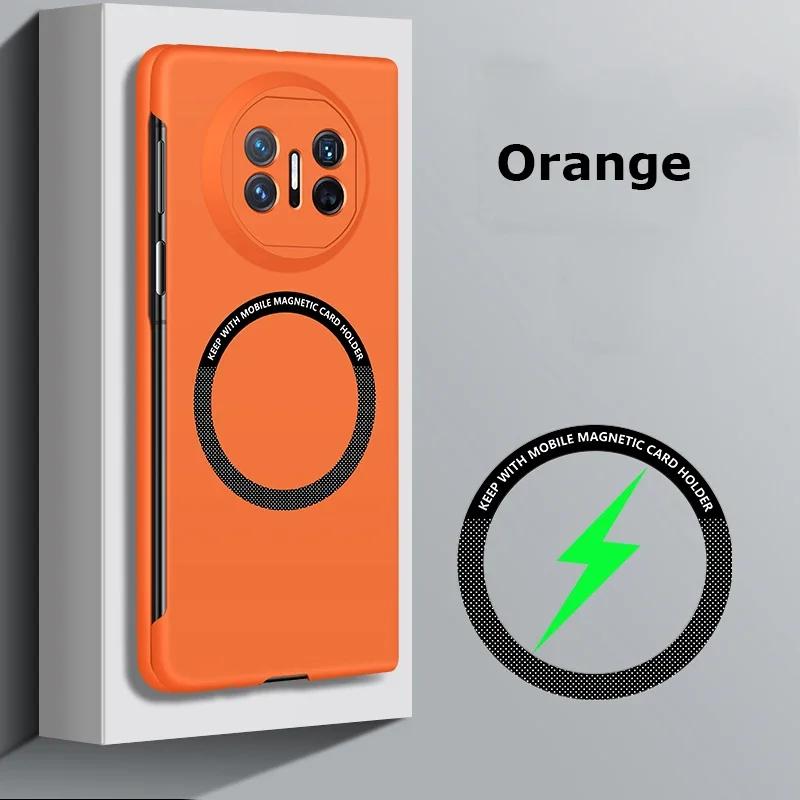 Магнитный чехол Magsafe для Huawei Mate X5 X3 X2, тонкий безрамочный жесткий чехол из ПК, чехлы с беспроводной зарядкой для Mate X3 X2 X5