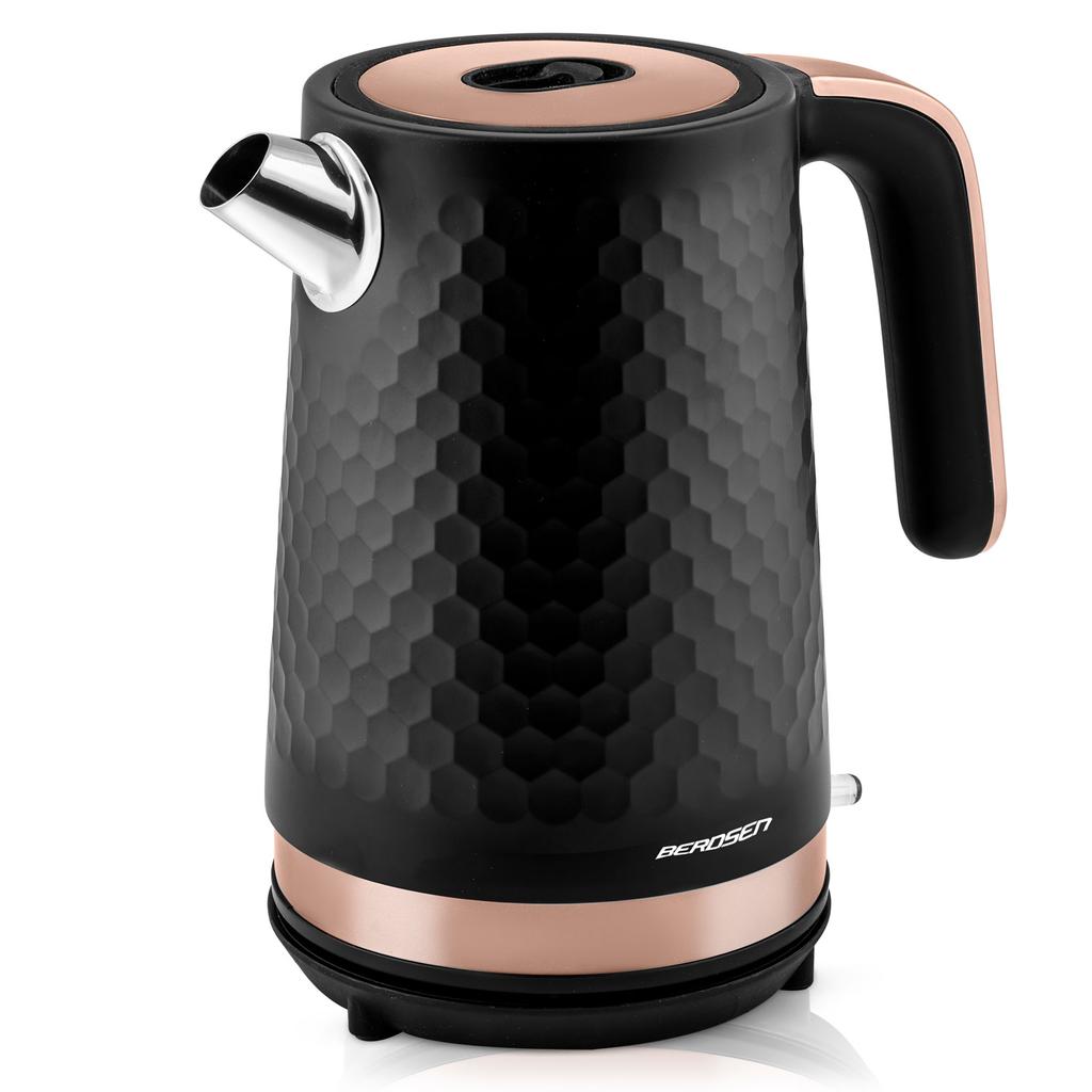 Berdsen Bd-705 1.7L Electric Kettle, Black And Copper