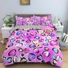 Love Duvet Cover Set Colourful Heart Shaped Comforter Cover King Queen Size With Pillowcase For Boys Girls Polyester Bedding Set