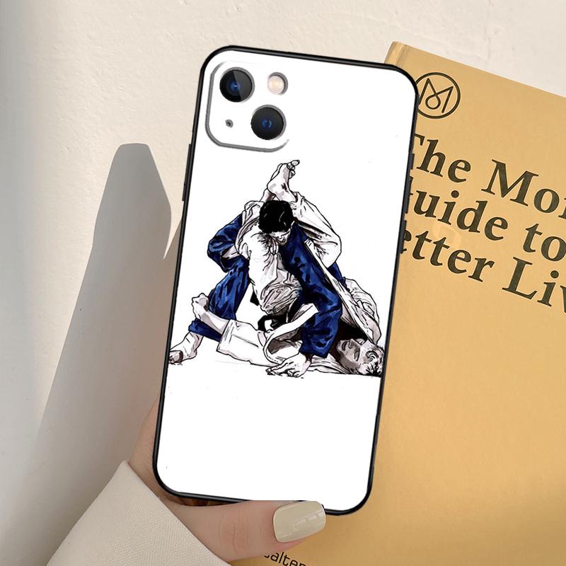 Чехол для телефона с японским боевым искусством Дзюдо для iPhone 16 15 14 13 11 12 Pro Max 13 12 mini XR 16e 15 16 Plus Полное покрытие