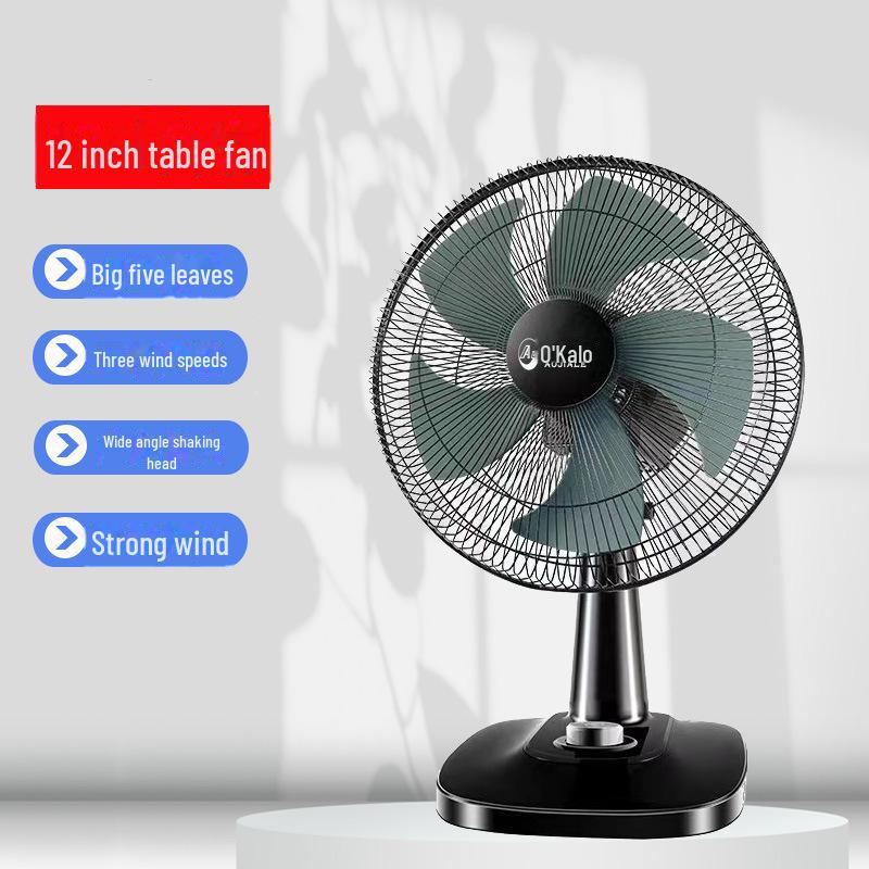 Бесшумный настольный электрический вентилятор: 12/16-дюймовый качающийся настольный вентилятор для дома или общежития