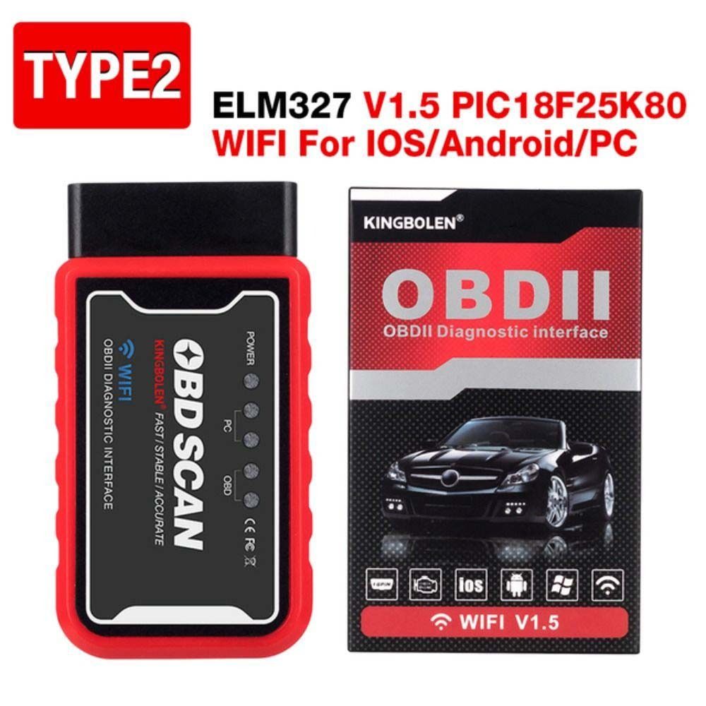 Android IPhone PIC18F25K80 Chip Diagnostic Tools Car WiFi Scanner OBD2 Scanner Fault Code Reader