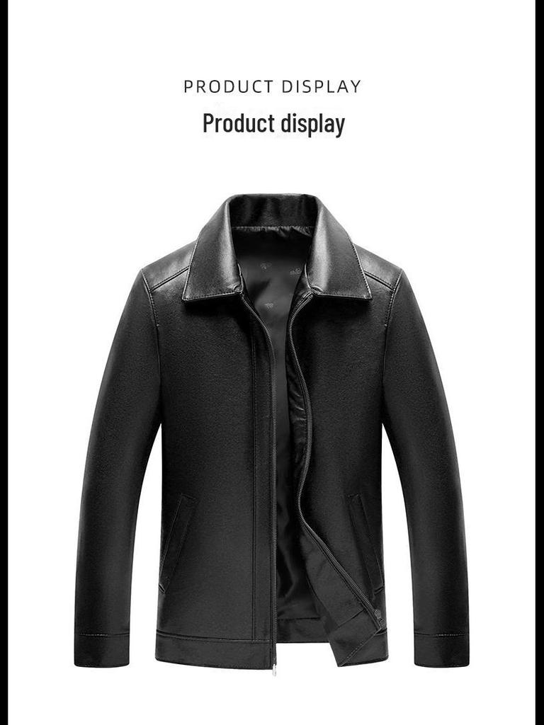 Мужская модная куртка из искусственной кожи с лацканами в мотоциклетном стиле — новый корейский стиль для весны и осени