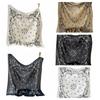Breathable Cashew Nut Print Silk Scarf Korean Style Square Handkerchief Small Scarves  Beach