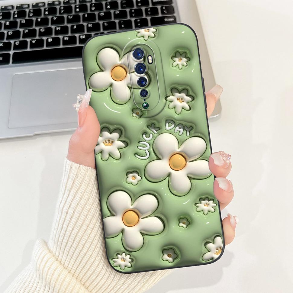 Чехол для Oppo Reno 2 2F Милый кролик Расписная крышка Мягкий силикон ТПУ Чехлы для телефона Для Oppo Reno2 F Reno 2F Задняя крышка Funda