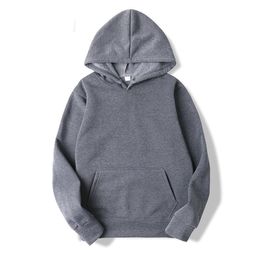 Women Mens Solid Color Drawstring Hooded Sweatshirt Pullover Hoodies Causal Long Sleeve Top Undershirt