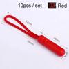 10 Pcs/set 10 Color Zippers Pull Puller End Fit Rope Tag Replacement Clip Broken Buckle Fixer Suitcase Tent Backpack Zipper Cord