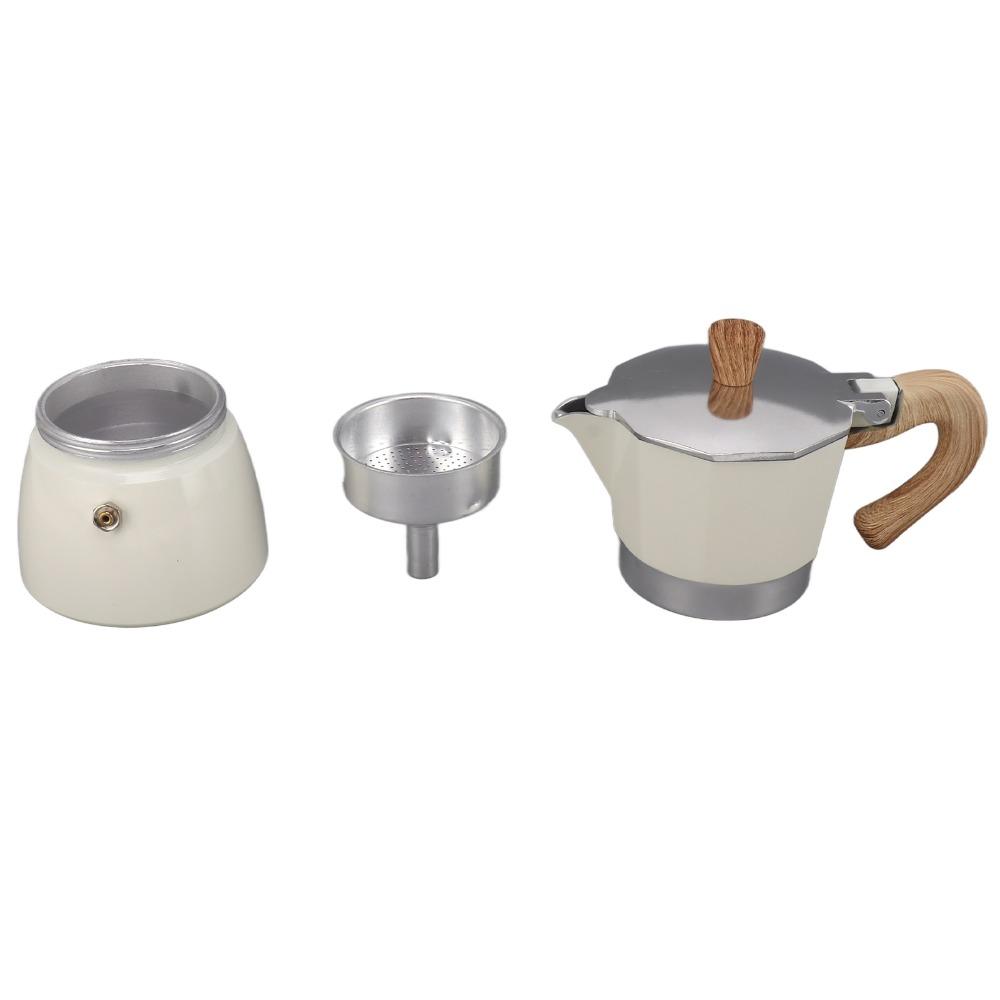 3 Cup/6 Cup Moka Coffee Pot Aluminum Manual Coffee Percolator For Cappuccino