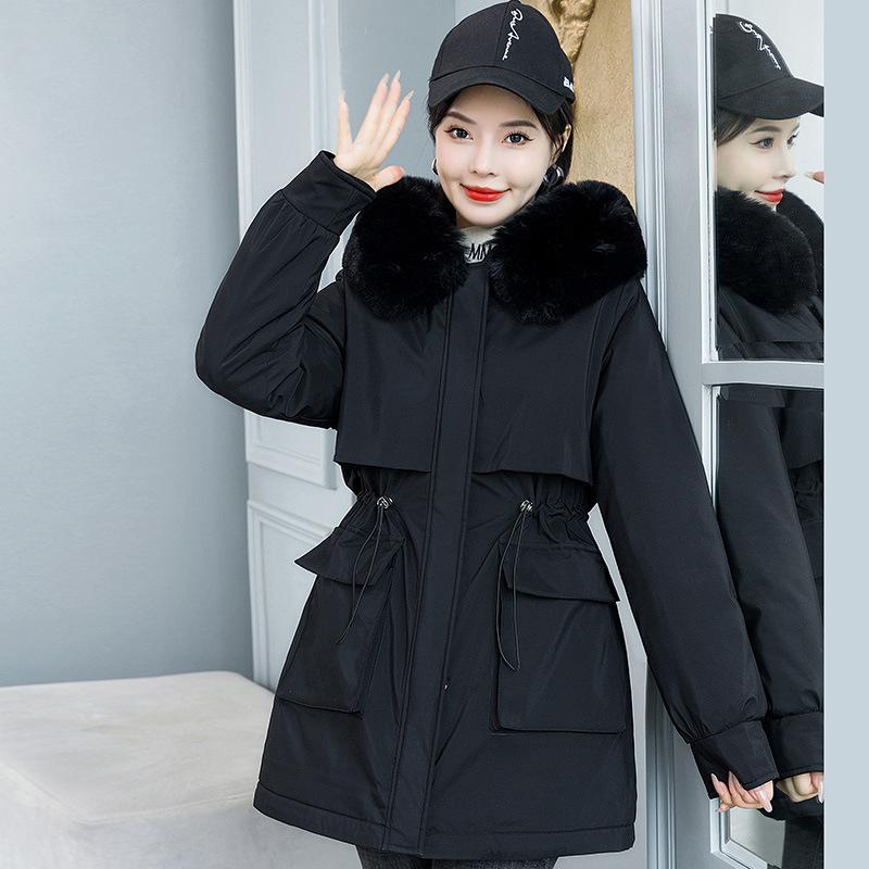 Подкладка Live, одна одежда и три одежды, зимняя утепленная одежда Parker из хлопка, новая талия и тонкий съемный плащ из хлопка