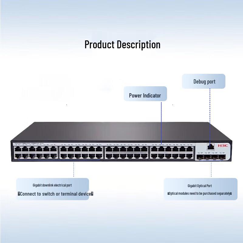 H3C S1850V3-52P-EI Gigabit Managed Network Switch
