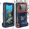 iPhone Underwater IPX8 Waterproof Up To for Summer Hot and with Strap Blue+ Case, 15m, Diving, Swimming, Beach, Festivals, Springs, Fishing, (Blue +
