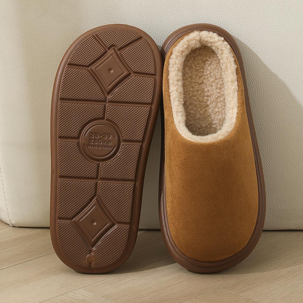 Cotton Slippers for Women, Large Size, Winter Couple, Home Use, Indoor Anti Slip and Warm, Women's Cotton Holder, Men's Thick Sole