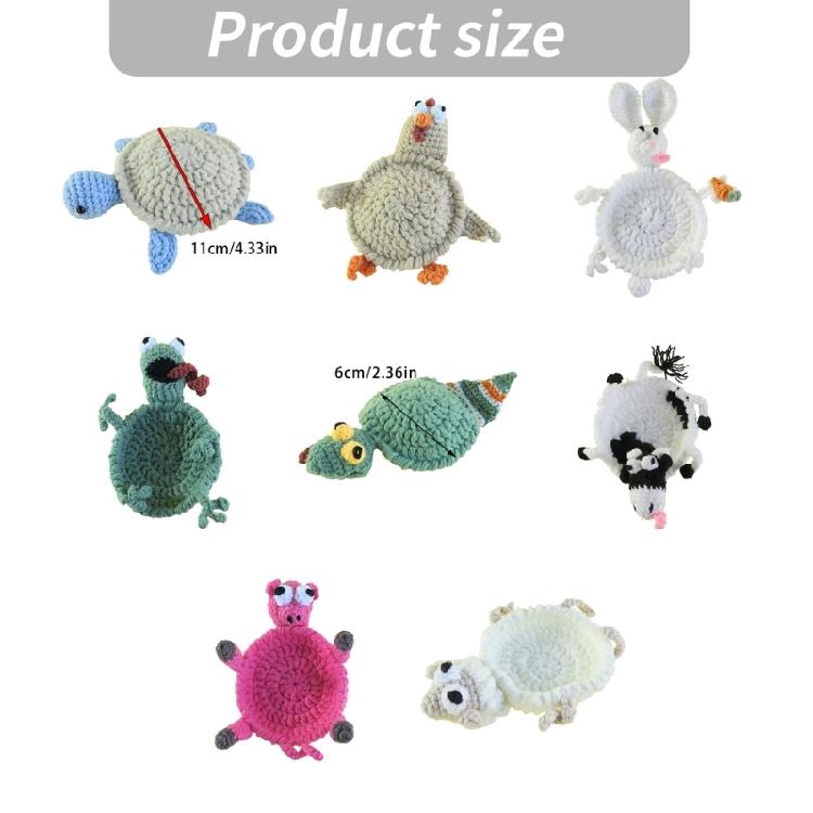 Dishwasher Safe Flexible Coasters Heat Resistant Yarn Cup Mat Thermal Protections Pad For Tables Counters Desks