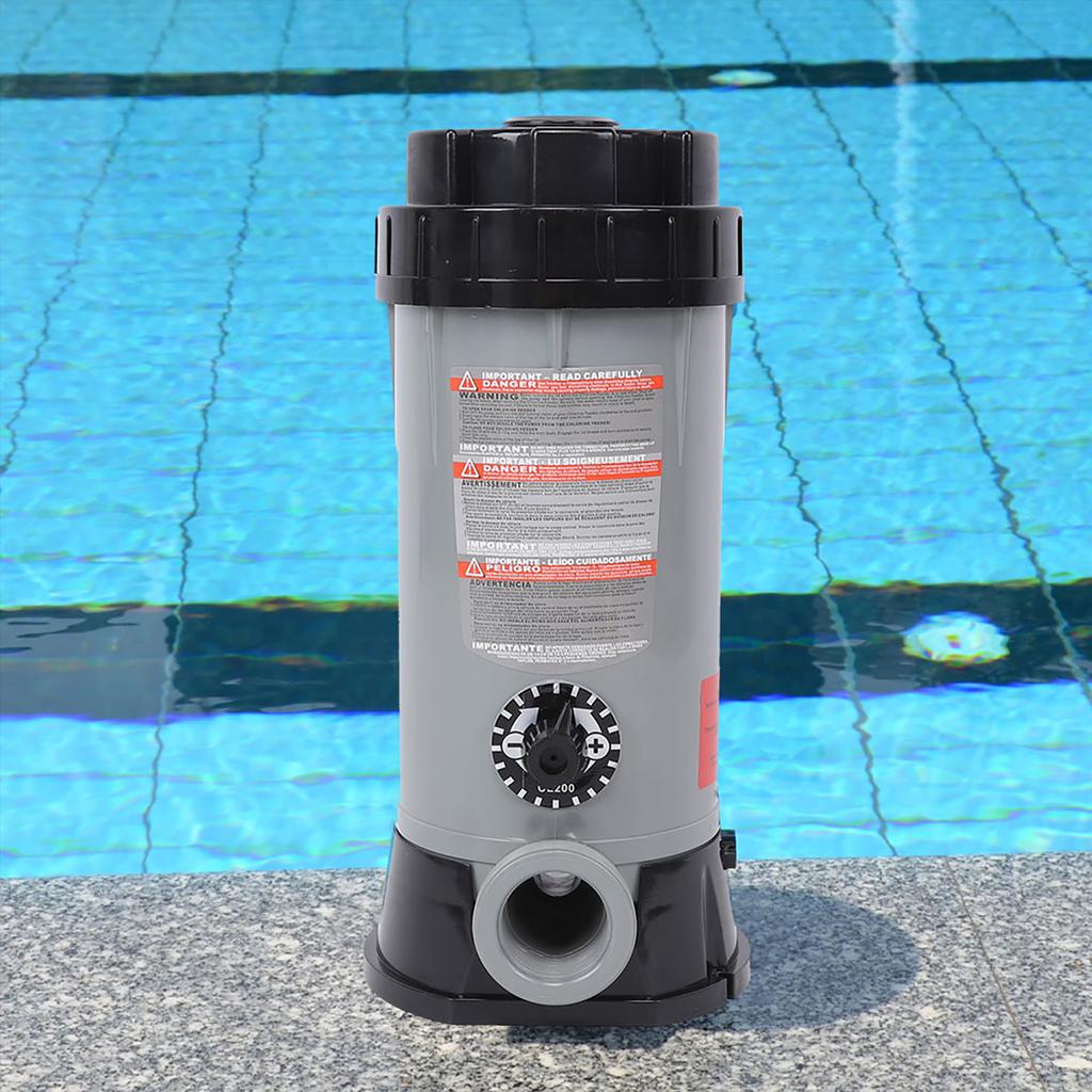 CL200 Automatic ChemicalFeeder, 9L Capacity PVC Inline Automatic Chlorinator Feeder for AboveGround Inground Swimming Pool