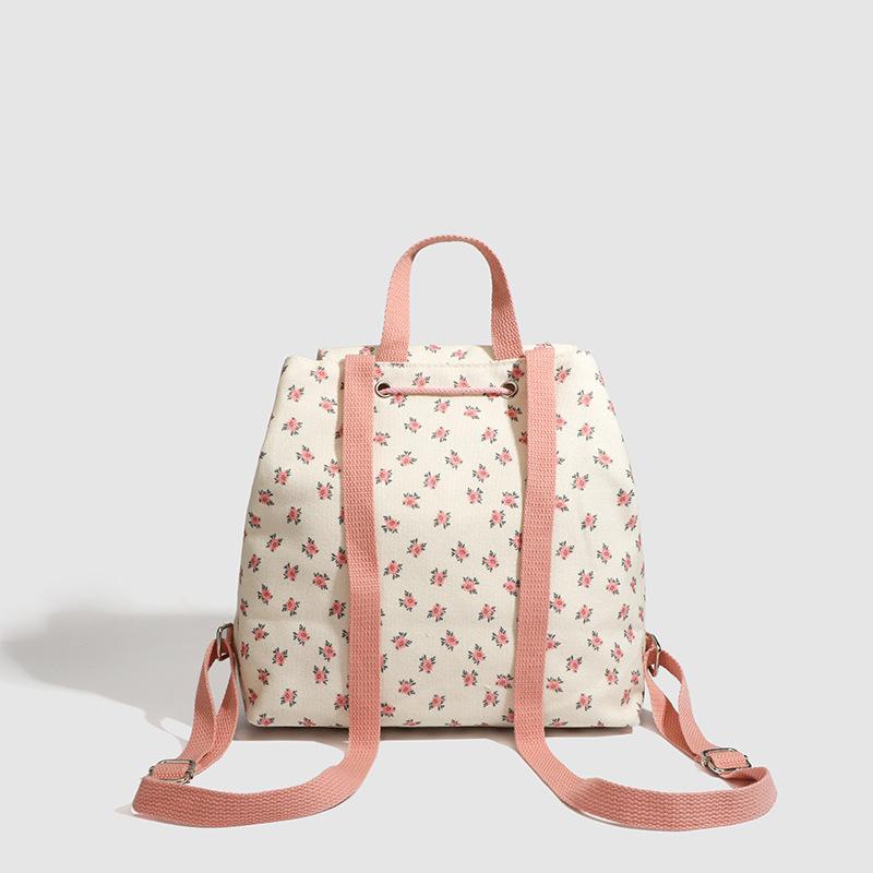 Цветочный холст небольшой свежий рюкзак ранняя весна большая вместимость кампус студент колледжа небольшой школьный портфель