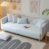 Summer Ice Silk Sofa Cushion Minimalist Polka Dot Solid Color Couch Cushion Comfortable Dustproof Breathable Non Slip Sofa Towel