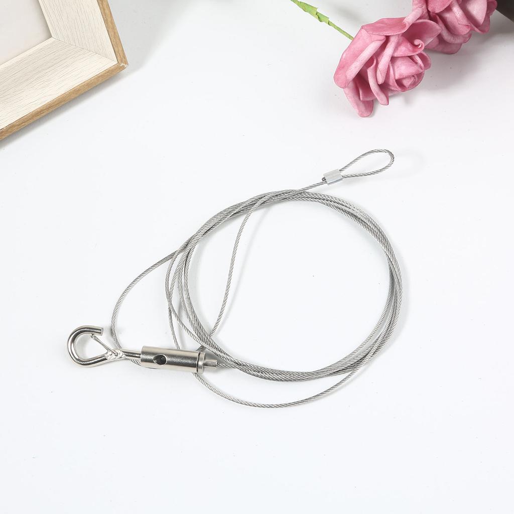 2PCS Adjustable Picture Hanging Wire Kit 2m Heavy Duty Mirror Hanging Wire with Loop & Hook Stainless Steel Hanging Rope