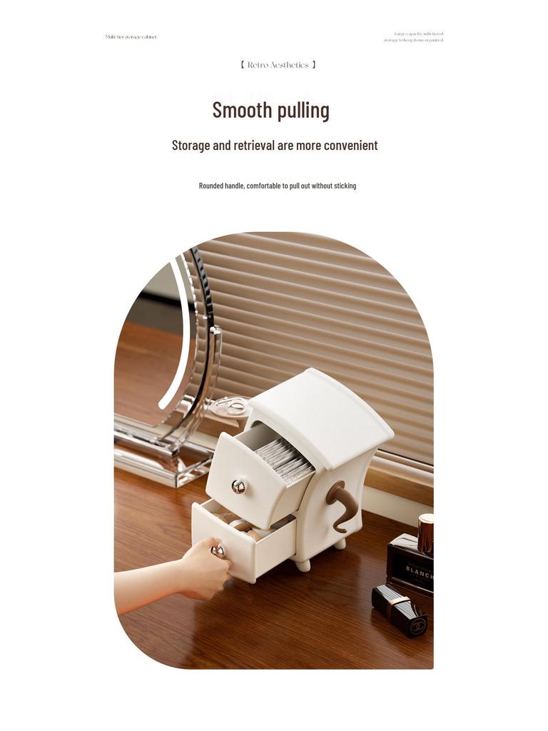 Забавный шкаф для хранения в китайском стиле: Милый многослойный органайзер с ящиками, руки в боки