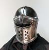 Blackened 18 Gauge Steel Medieval Barbuta Helmet