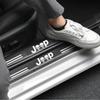 FJN1 Наклейки на порог двери багажника автомобиля с логотипом Jeep Commander Wrangler Grand Cherokee Compass Renegade JK Patriot Декор