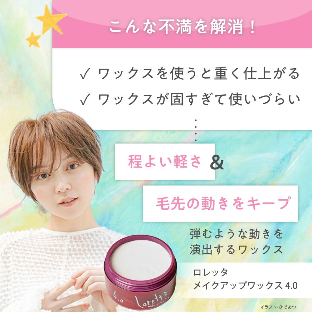Воск для укладки волос Loretta Makeup Wax 4.0 65г - Блеск, Химическая завивка, Локон, Стайлинг, Идеальная легкость, Фиксация, Прическа