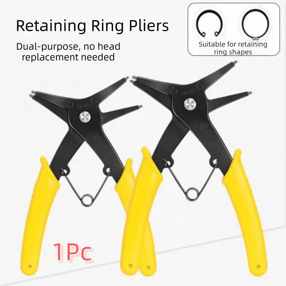 Multifunctional Circlip Pliers 2 in 1 Spring-loaded Pliers Internal and External Circlip