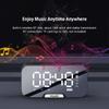 Digital Mirror Surface Alarm Clock with BT Speaker & FM Radio & Temperature Display Dual Alarms