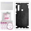 apgo Protective Skin Sticker for the Back+sides Compatible with Xiaomi Redmi Note 8T, Full Wrap Film, Foil, Vinyl - Pattern Black Leather