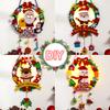 Handmade Kids DIY Christmas Wreath Glowing LED Lighted Holiday Decoration Christmas Tree Ornament Gift Classroom Christmas Craft