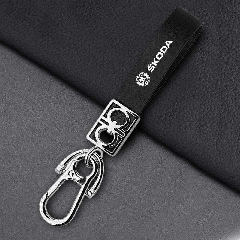 Car Braided Rope Keychain Keyring Key Holder Couple Gifts for Skoda SCALA Superb Octavia 2 3 A4 A5 Fabia Kamiq Kapoq Kodiaq Rapid