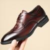 МодаБританский стильМодные верхние слои коровьей кожиМужские деловые повседневные туфли из натуральной кожиУниверсальные мужские туфли для отцов