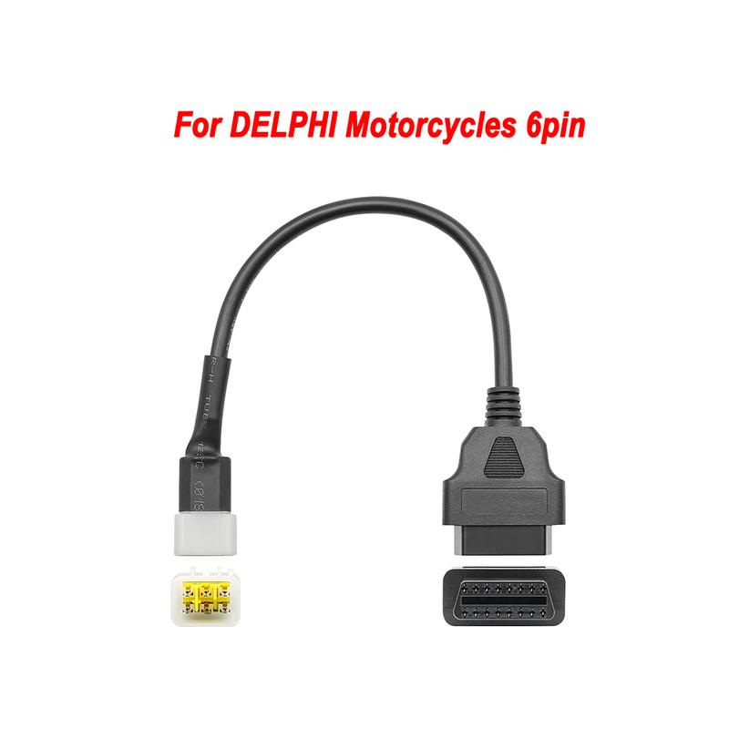 OBD2 Connector Universal K CAN For Motorbike 6Pin to 16Pin Adapter Cables For YAMAHA 3Pin For Honda 4Pin For KTM 6 Pin For Ducat