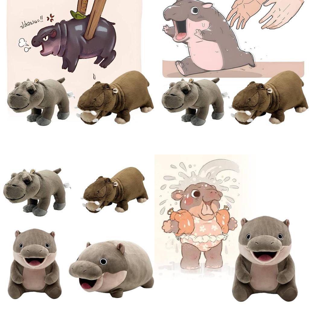 Очаровательный плюшевый бегемот Му Дэн, мягкая игрушка для детей и коллекционеров