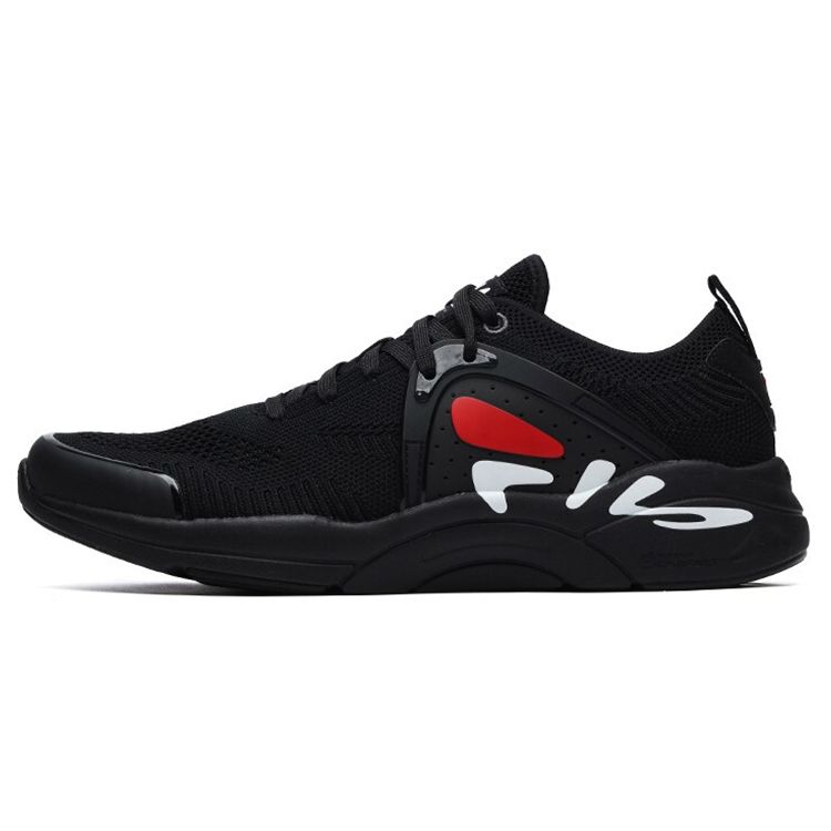 Fila Heritage-FHT Soft Comfortable Shock Absorbing Wear-Resistant Low-Top Casual City Commuting Running Shoes Men Sneaker Black A12M132104FBK