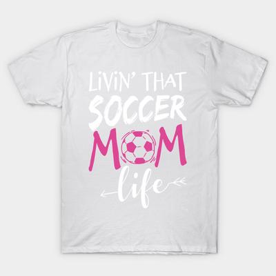 Футболка женская Livin That Soccer Mom Life Team Sport Harajuku Print Kawaii футболка летняя женская футболка с коротким рукавом топ