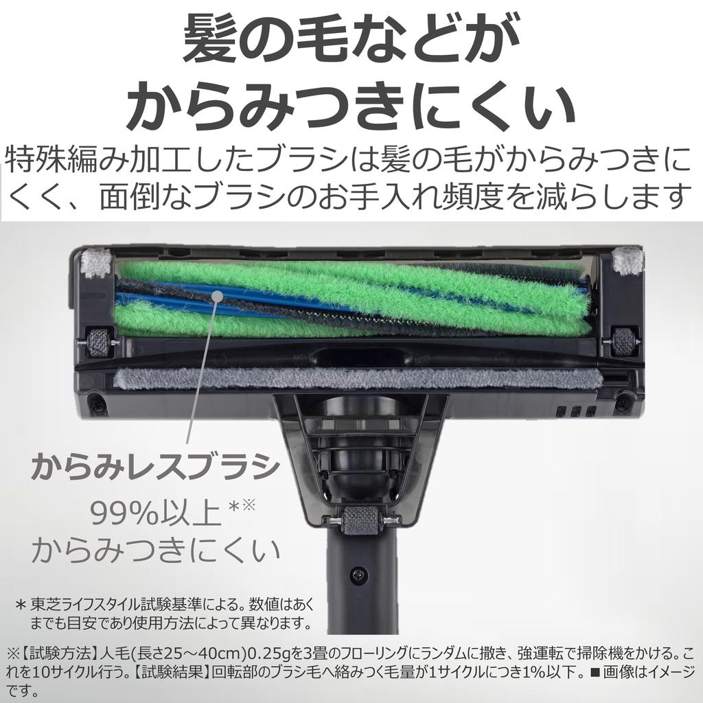 Toshiba Vacuum Cleaner Cordless Stick Vacuum Cleaner for Living Easy To Clean Tourneo Standard Weight Alone, Lightweight, VC-CLS11-S 1.2Kg