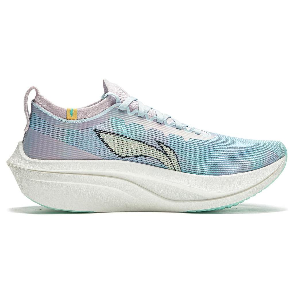 Li Ning Feidian 4 Elite Нескользящие, Износостойкие, Дышащие Низкие Повседневные Беговые Кроссовки Унисекс Фиолетово-Циановые ARMU007-11